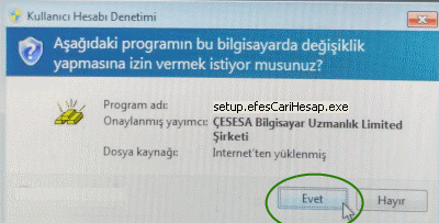 Aadaki program altrmak istiyor musunuz